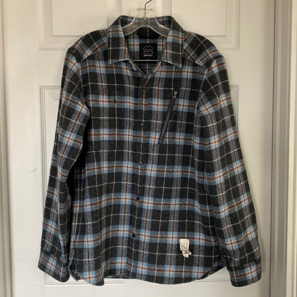 Beringia Farallon Wool Plaid Shirt size M